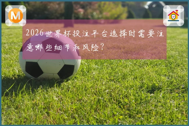 2026世界杯投注平台选择时需要注意哪些细节和风险？